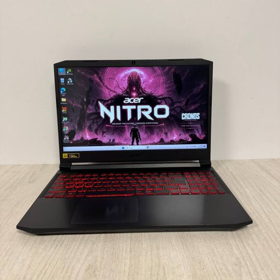 Ігровий ноутбук Б-клас Acer Nitro 5 AN515-45 / 15.6" (1920x1080) IPS / AMD Ryzen 5 5600H (6 (12) ядер по 3.0 - 4.2 GHz) / 8 GB DDR4 / 512 GB SSD NVMe / nVidia GeForce RTX 3050, 4 GB GDDR6, 128-bit / WebCam б/в | Зображення 1