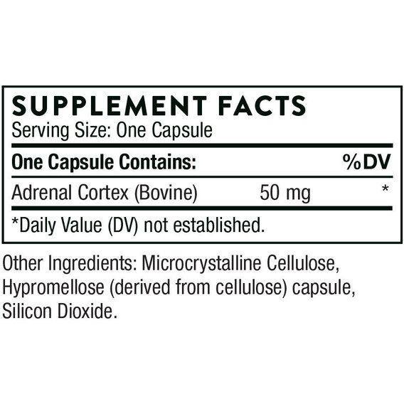 Комплекс для профілактики нервової системи Thorne Research Adrenal Cortex 60 Caps | Зображення 3