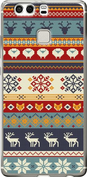 Чехол на Huawei P9 Plus Рождественский орнамент "3303u-300-17620"