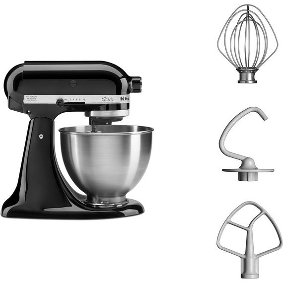 Миксер KitchenAid  Classic  4,3 л 5K45SSEOB (черный глянец) | Зображення 1