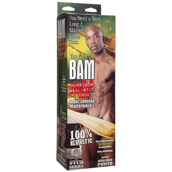 Фалоімітатор Doc Johnson BAM - Huge 13 Inch Realistic Cock Sex Aura | Зображення 2