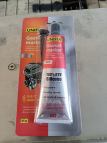 Герметик прокладок силіконовий високотемпературний червоний 85 г UNIFIX