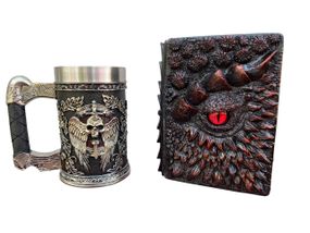 Подарунковий набір Кухоль 3D Меч у Черепі та Блокнот 3D «Око Пламінного Дракона»