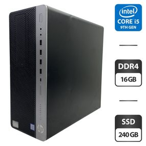 Комп'ютер HP EliteDesk 800 G5 Tower / Intel Core i5-9500 (6 ядер по 3.0 - 4.4 GHz) / 16 GB DDR4 / 240 GB SSD / Intel UHD Graphics 630 б/в
