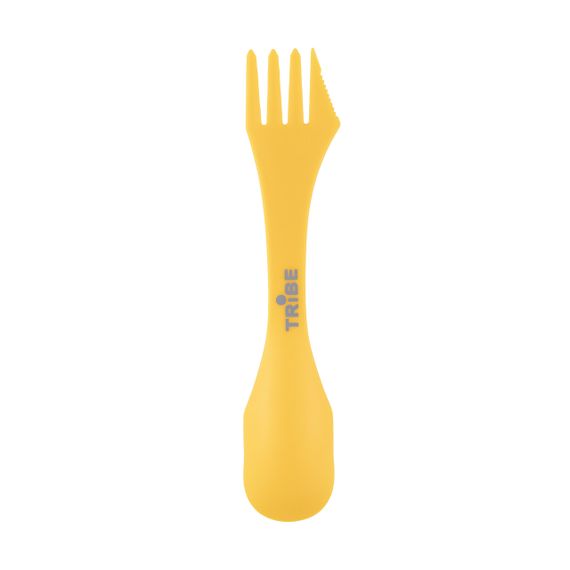 Ловилка Tribe Spork пластикова жовта, туристична ложка-виделка трайб легка для походу та риболовлі | Зображення 3