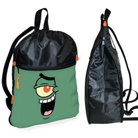 Рюкзак-мешок для обуви,спортивной формы Губка Боб детская сумка для сменки с расширителем (01226)