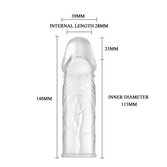 Насадка на член - Penis Sleeve, 14 см sexstyle | Зображення 4