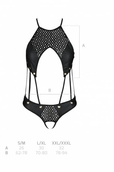 Боди Passion Tasmina Body Черное S/M | Зображення 5