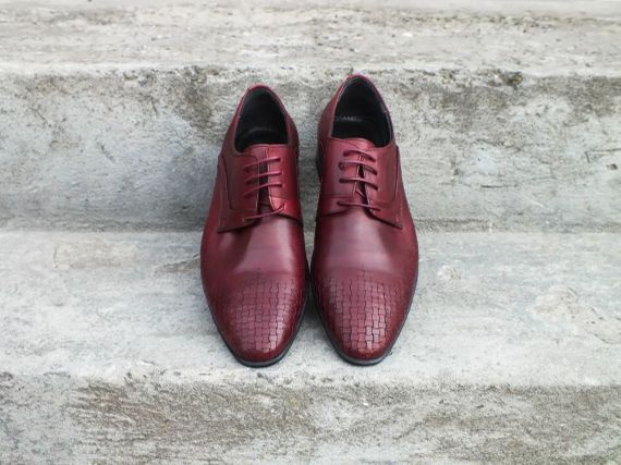 Бордові чоловічі туфлі 42 розмір | Зображення 2
