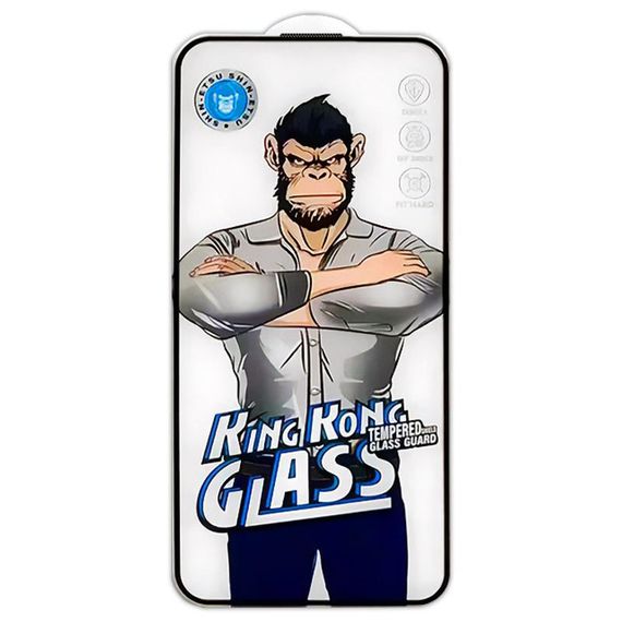 Захисне 2.5D скло King Kong HD для Apple iPhone 17 (6.3") Чорний | Зображення 1