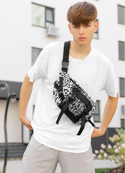 Большая мужская сумка бананка Sambag DynamicDart принт "Graphity" 38 × 21 × 7 см (80411715m) | Зображення 2