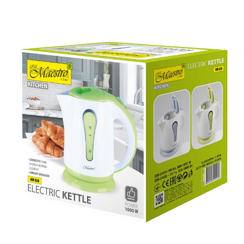 Електрочайник 1л 1000W (диск) MR-028-GREEN Maestro | Зображення 2