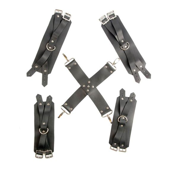 Бандаж для рук та ніг "модель Fet 10" Black, натуральна шкіра. | Зображення 4