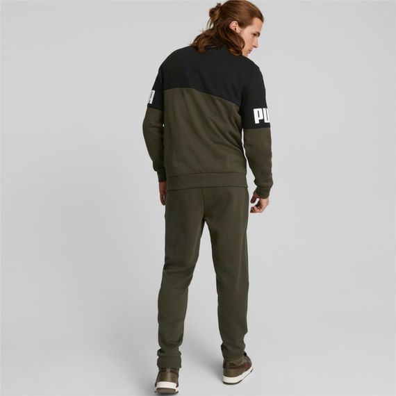 Костюм спортивний чоловічий Puma Power Tracksuit Fleece 670038 70 (хакі, бавовна, теплий, фліс, бренд пума) | Зображення 3