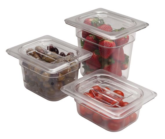 Крышка плоская с ручкой из прозрачного поликарбоната для гастроемкости Cambro, GN 1/4 (265х162 мм) | Зображення 4
