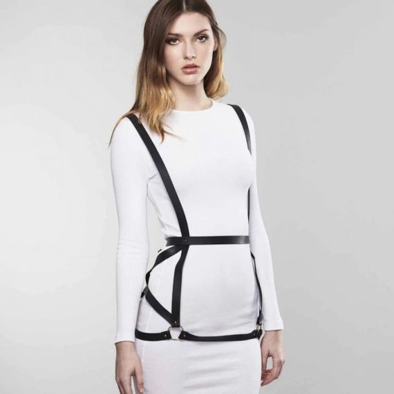 Портупея жіноча Bijoux Indiscrets Arrow Dress Harness Black | Зображення 1