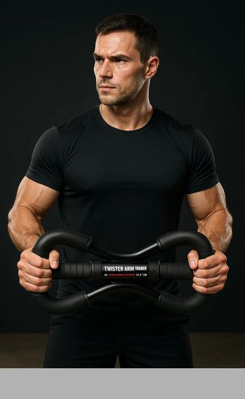 Портативний тренажер Twister Arm Trainer 6в1, регульована силова твістер-штанга 40-100lb з антиковзаючим покриттям (46146-_407) | Зображення 4