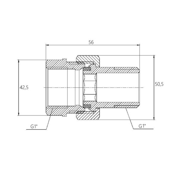 Згін "Американка" Thermo Alliance Forte 1" прямий SF190W25 | Зображення 1
