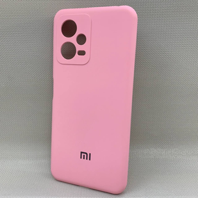 Чохол з логотипом для Poco X5 5G | Протиударний | Soft Touch | Рожевий