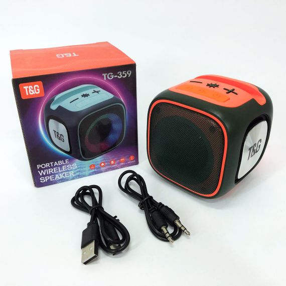 Портативна Bluetooth колонка TG359 7W з RGB підсвічуванням. RZ-192 Колір: зелений | Зображення 3