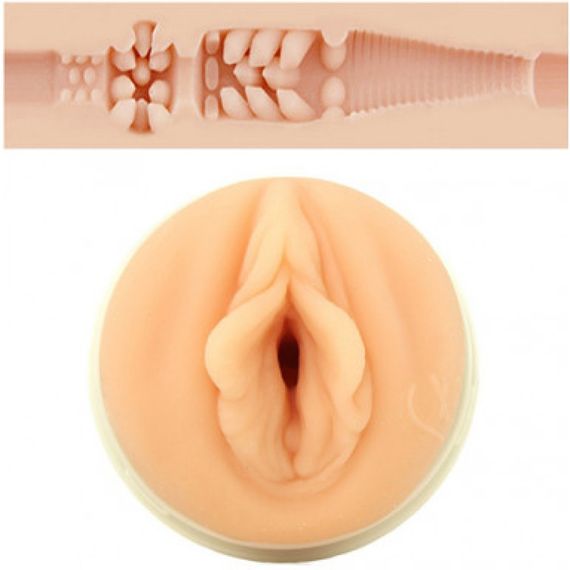 Мастурбатор вагіна в колбі Fleshlight Stoya реалістичний з кібершкіри, тілесний Sex Aura | Зображення 1