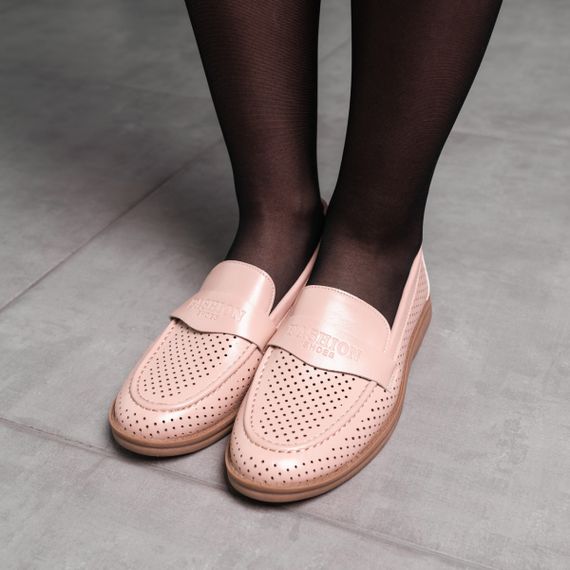 Мокасины женские Fashion Hope 3579 40 размер 25,5 см Бежевый | Зображення 5