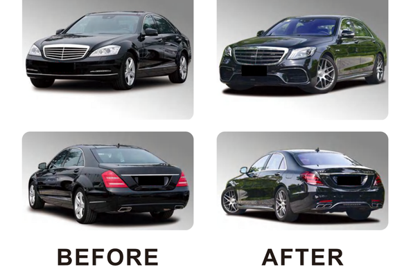 Комплект рестайлінгу в W222 AMG S63 для Mercedes S-сlass W221 2005-2013 рр | Зображення 1