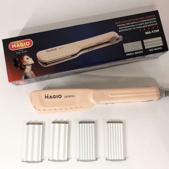 Щипці для волосся MAGIO MG-175P 40 Вт з насадками для гофре, Супер професійний прасок, Щипці для волосся | Зображення 8