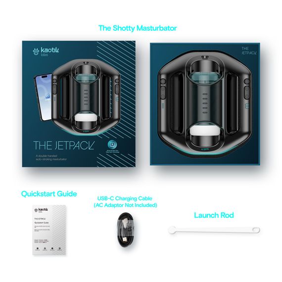 Смарт-мастурбатор Kaotik Labs The Jetpack, режим edging, дуже потужний, імітація фрикцій | Зображення 6