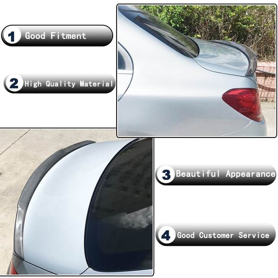 Спойлер V9 (для SD 2015-2019, Карбон) для Mercedes C-сlass W205 | Зображення 2