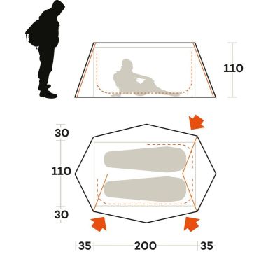 Палатка Ferrino Den 2 Blue (91218QOB) (931783) | Зображення 1