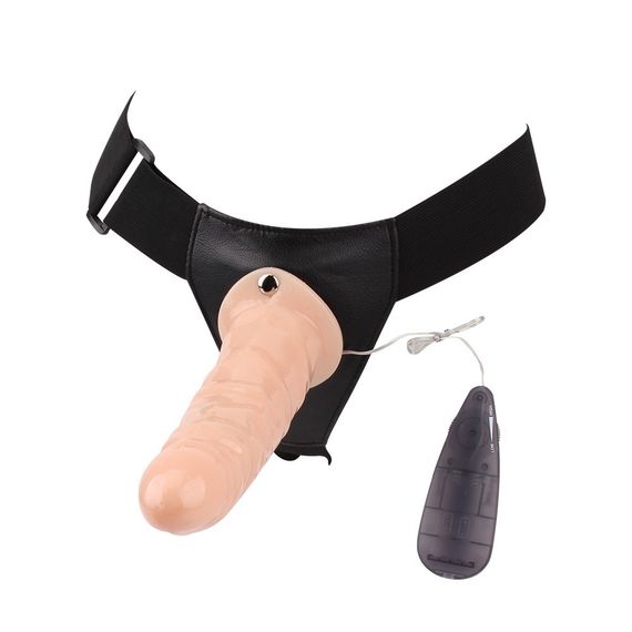 Страпон-фаллопротез с вибрацией Chisa Hi-Basic на пульте управления sexstyle | Зображення 1