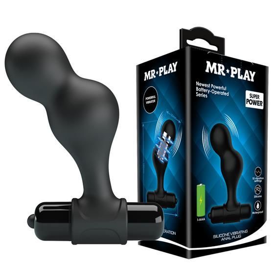 Анальна пробка - Mr.Play Silicone Vibrating Anal Plug Sex Aura