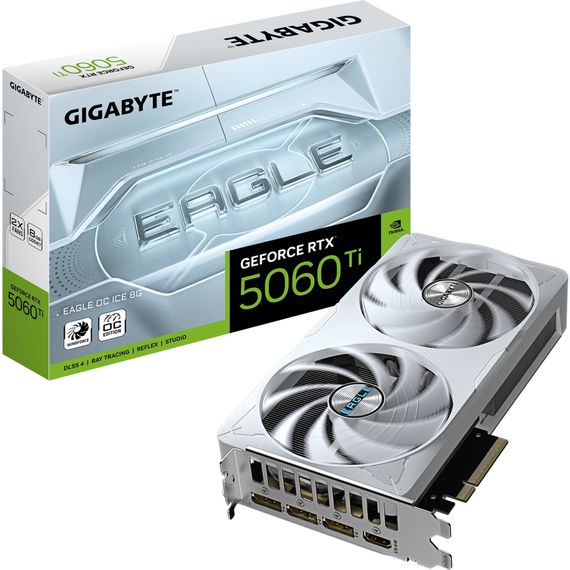Видеокарта GIGABYTE GeForce RTX5060Ti 8Gb EAGLE OC ICE (GV-N506TEAGLEOC ICE-8GD) | Зображення 6
