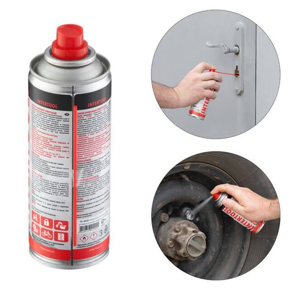 Мастило проникне, універсальне, аерозоль 200 мл INTERTOOL FS-4020 | Зображення 2