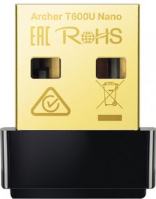 WiFi-адаптер TP-LINK Archer T600U Nano AC600 USB2.0 nano (ARCHER-T600U-NANO)