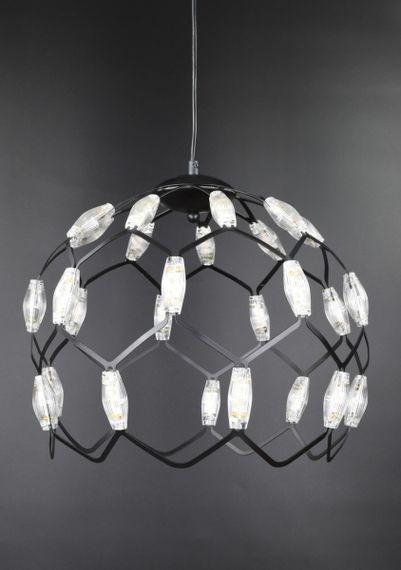 Люстра світлодіодна підвісна LED світильник для квартири на стелю лед 26314 Чорний 42-200х40х40 см. | Зображення 1