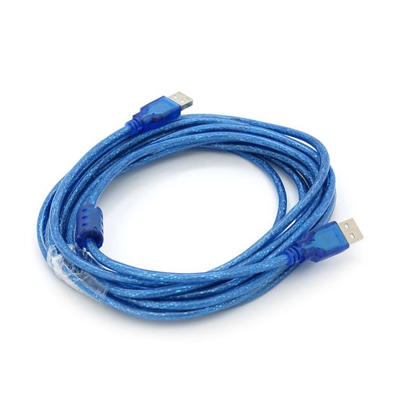 Кабель USB 2.0 RITAR AM/AM,5.0m,прозрачный синий | Зображення 1