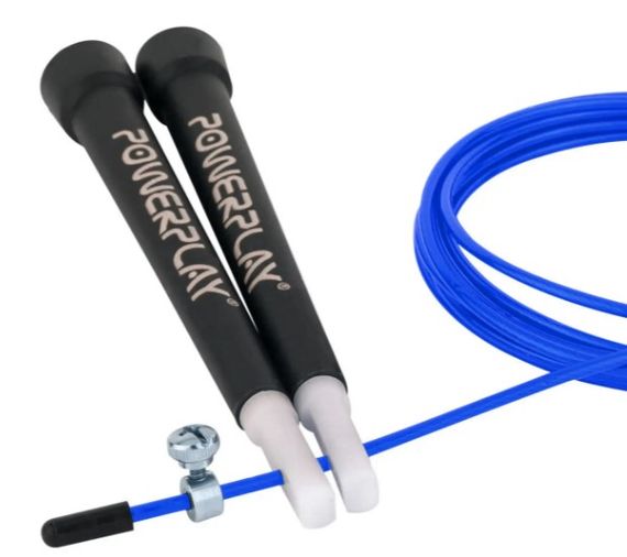 Скакалка швидкісна PowerPlay 4202 Ultra Speed Rope Синя 2,9 м (PP_4202_Blue) | Зображення 2