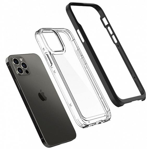 Чехол Spigen для Apple iPhone 12 / 12 Pro Neo Hybrid Crystal, Black (ACS01706) | Зображення 2