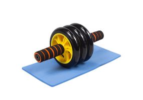 Ролик для преса EasyFit з килимком Жовтий (3 колеса) (EF-1353-Y)