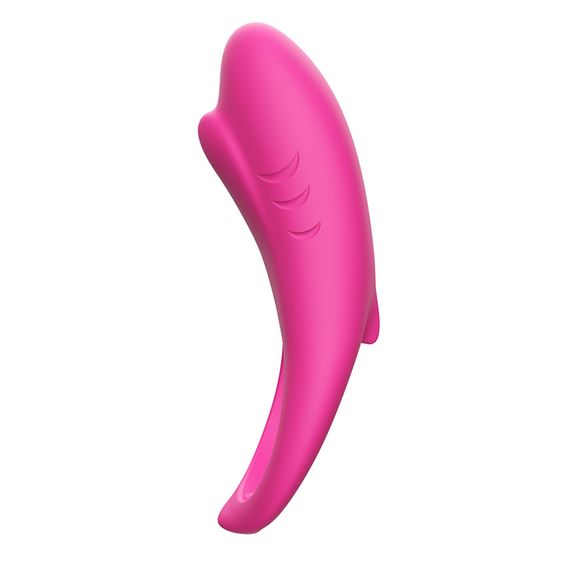 Ерекційне кільце з вібрацією Boss Series Vibro Shark, рожеве | Зображення 1