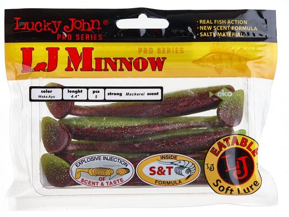 Виброхвосты съедобные LJ Лаки Джон Pro Series MINNOW 4.4in (11.10)/T44 5шт. | Зображення 1