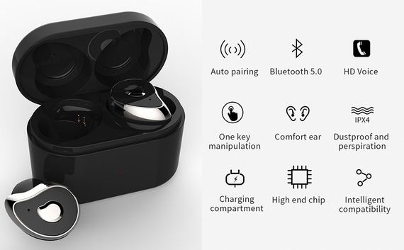 Бездротові Bluetooth-наушники MDR HBQ SE6 TWS ∙ Наушники TWS HBQ SE6 бездротові легкі кристально чистий звук | Зображення 3