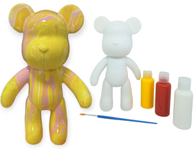 Ведмедик для розмальовки 23 см розмальовка ведмедя DIY набір Fluid Violence Bear флюїдний ведмідь