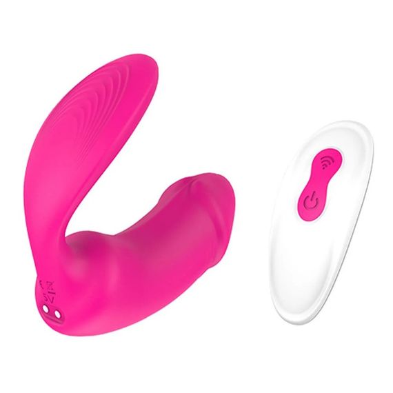 Вагинально-клиторальный вибратор Dream Toys Essentials с пультом, розовый, 9 × 3 см Sex Aura | Зображення 7