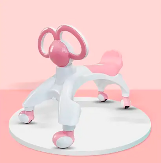 Ходунки - беговел чотириколісний з вушками-ручками BABY WALKER Smile Рожевий