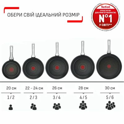 Сковорода Tefal So&apos;&apos; Light 28 см, алюміній, бакеліт, скло, чорний (H0560642_SET) | Зображення 5