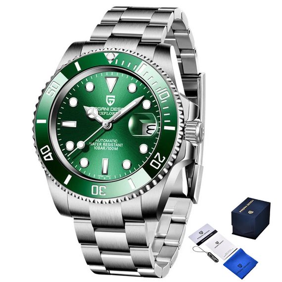 Годинник P2agani Design PD-1661 Silver-Green