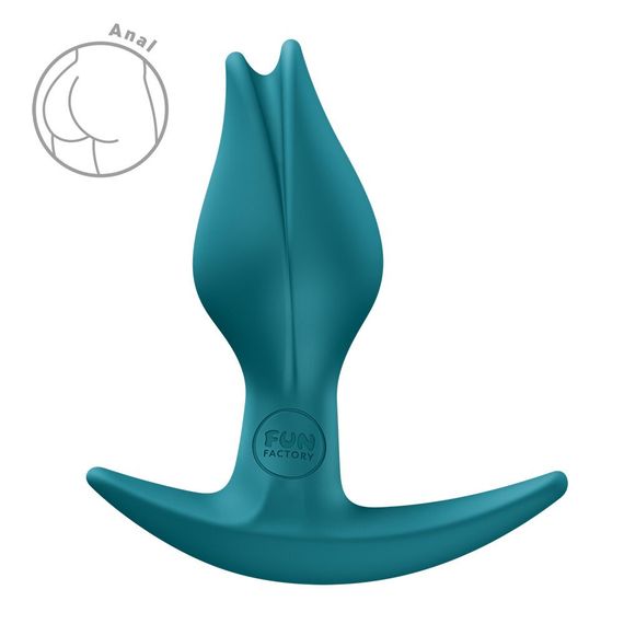 Анальна пробка Fun Factory BOOTIE FEM Bottle Green, у вигляді бутона, діаметр 2,9 см, тонкий обмежувач | Зображення 3